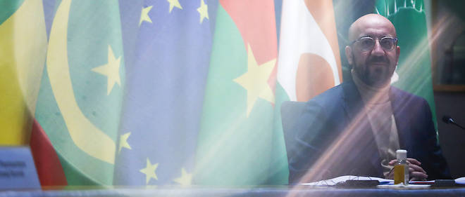 Le Conseil europeen est un acteur important quant aux interventions de l'Union europeenne au Sahel. Ici, son president, Charles Michel, participe a une videoconference du G5 sur le Sahel avec des representants des Nations unies a Bruxelles le 30 novembre 2020. 
