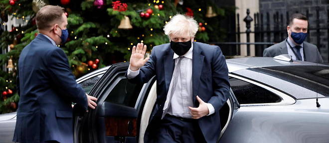 Le Premier ministre britannique Boris Johnson a Downing Street le 16 decembre 2020.
