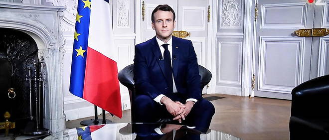 Emmanuel Macron lors de ses voeux aux Francais le 31 decembre 2020.
