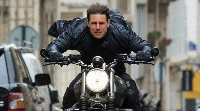 Tom Cruise, alias l'agent Ethan Hunt dans <em>Mission impossible 7</em> (2018)
 ©  Paramount