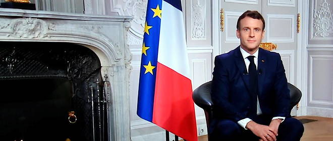 Emmanuel Macron lors de son allocution le 31 decembre 2020.
