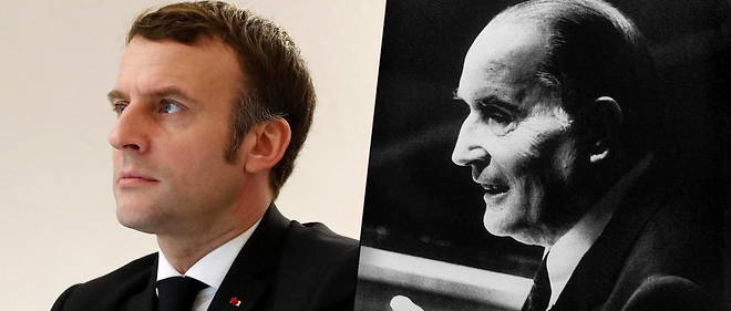 Emmanuel Macron et Francois Mitterrand