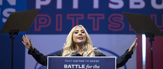 Lady Gaga s'etait produite lors du dernier grand meeting de campagne de Joe Biden, a Pittsburgh.
