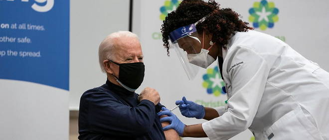 Le president elu Joe Biden recevant son vaccin contre le Covid-19, le 21 decembre. (illustration)

