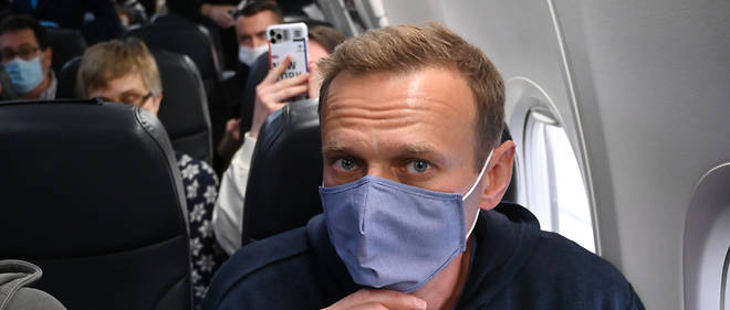 L'opposant russe Alexei Navalny a quitte Berlin en avion pour rejoindre la Russie, le 17 janvier 2021.
