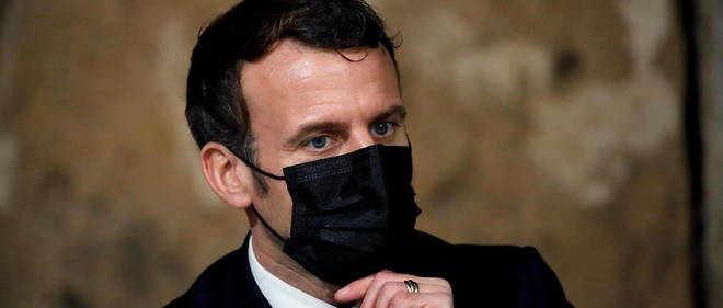 Emmanuel Macron en janvier 2021.

