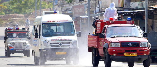 Une ambulance en Inde (Illustration).
