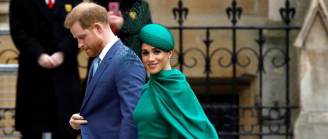 Le prince Harry, duc de Sussex, et sa femme Meghan, en mars 2020 a Londres.
