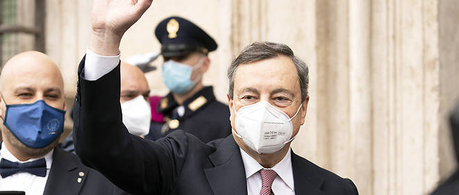 Mario Draghi le 13 fevrier, lors de sa prise de fonctions de president du Conseil italien.
