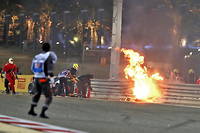 Après un choc à plus de 200 km/h, Romain Grosjean est resté prisonnier du cockpit de sa voiture en feu pendant 28 secondes avant de réussir à s'extirper des flammes.
