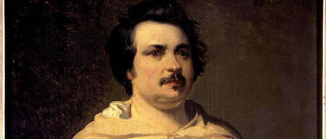 Portrait (detail) de l'ecrivain Honore de Balzac (1799-1850), par Louis Boulanger (1806-1867).
