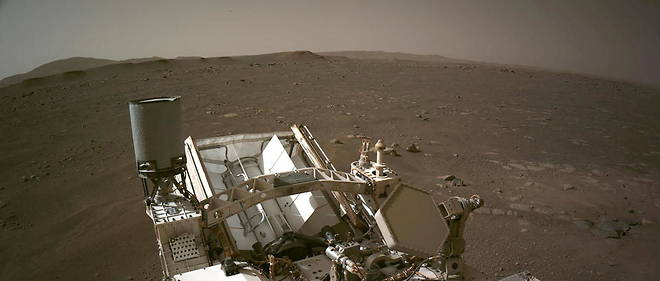 Image de Mars transmise par << Perseverance >> et diffusee par la Nasa le 24 fevrier.  
