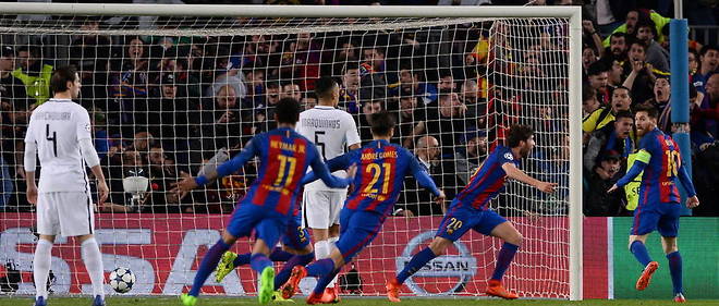 A la 95e minute, Sergi Roberto inscrit le 6e but du FC Barcelone, synonyme d'elimination du PSG lors de la Ligue des champions en 2017.
