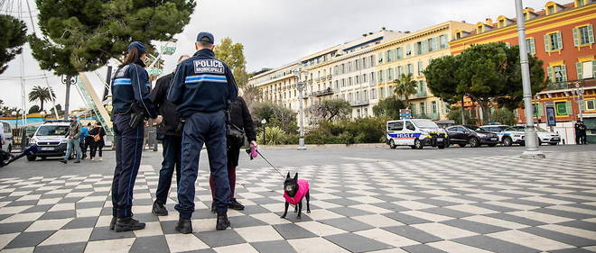 Un controle de police a Nice durant le confinement le week-end (photo d'illustration).
