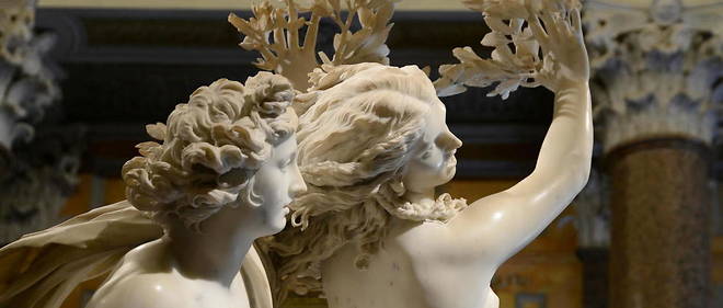 << Apollon et Daphne >>, sculpture du Bernin (1622-1625, Galerie Borghese, Rome). Quand le desir rencontre la peur et le degout...
