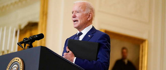 Joe Biden, ici a la Maison-Blanche le 15 avri 2021, a affirme vouloir replacer la question des droits de l'homme au coeur de sa politique etrangere.
