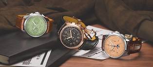 La nouvelle collection Breitling Premier Heritage comprend six modèles répartis en trois familles distinctes : Chronograph, Duograph et Datora. À partir de 7 400 €.
