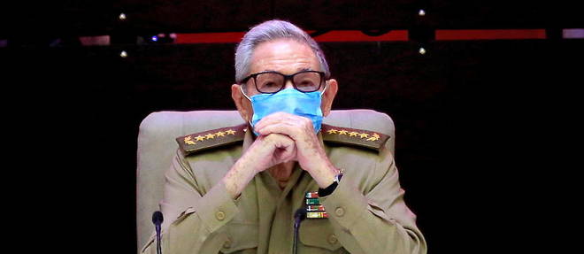 Raul Castro a l'ouverture du 8e Congres du Parti communiste cubain a La Havane le 16 avril 2021.
