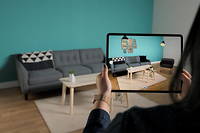Sur le nouvel iPad Pro, le Lidar permet par exemple de simuler le remplacement d'un meuble dans une pièce.
