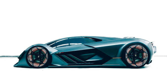 Des 2017, Lamborghini imaginait un futur modele 100 % electrique avec le concept Terzo Millenio.
