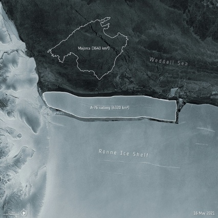 Le plus gros iceberg existant se detache de l'Antarctique Le plus gros iceberg existant se detache de l'Antarctique