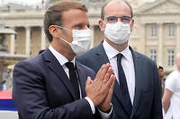 La popularit&eacute; d'Emmanuel Macron et Jean Castex en hausse