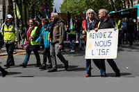 Manifestation des Gilets jaunes, à Paris, le 27 avril 2019. 
