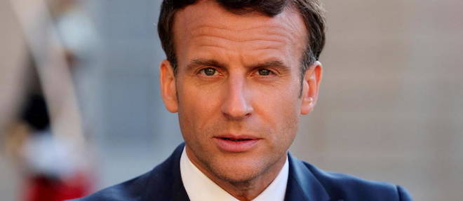 Emmanuel Macron au palais de l'Elysee a Paris, le 10 juin 2021. 
