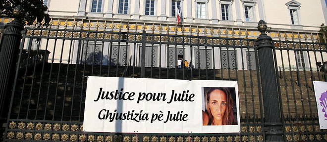 Le palais de justice de Bastia, ou est juge Bruno Garcia-Cruciani pour le meurtre de son ex-compagne Julie Douib apres des annees de violences et d'emprise.  
