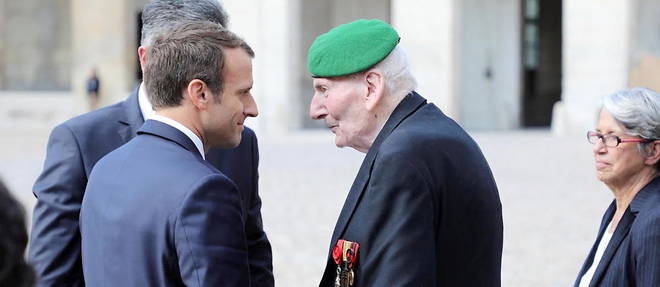 Emmanuel Macron sera accompagne d'Hubert Germain en ce 18 juin. 
