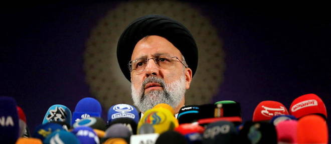 Le chef de l'Autorite judiciaire iranienne et favori de la presidentielle, Ebrahim Raissi, le 15 juin a Teheran. 
