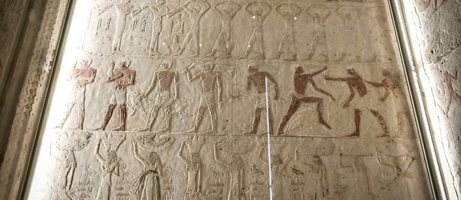 Au Louvre, la restauration d'une chapelle funeraire de l'Egypte ancienne