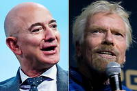 Richard Branson ambitionne de se rendre dans l'espace à bord du vaisseau de la société Virgin Galactic le 11 juillet, soit 9 jours avant le départ prévu par Jeff Bezos, le fondateur d'Amazon.
