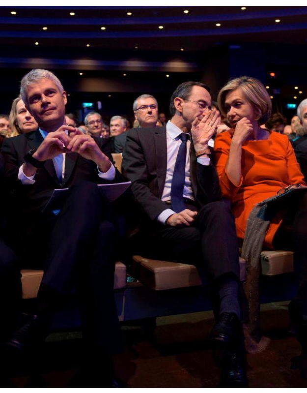 Laurent Wauquiez, Bruno Retailleau, Valérie Pécresse, droite, © Jacques Witt/Sipa