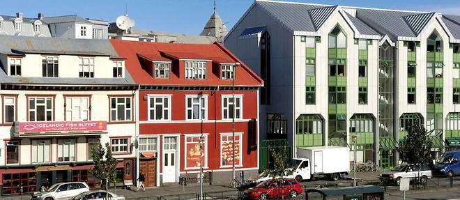 Centre-ville de Reykjavik.
