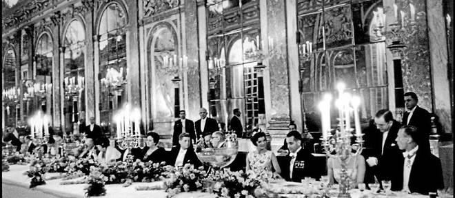 Diner a Versailles le 1er juin 1961.
