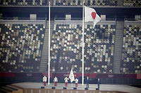 Cérémonie d'ouverture des JO le 23 juillet à Tokyo. L'absence de public avantage plutôt les athlètes japonais, qui peuvent sentir le soutien populaire dans l'archipel.

