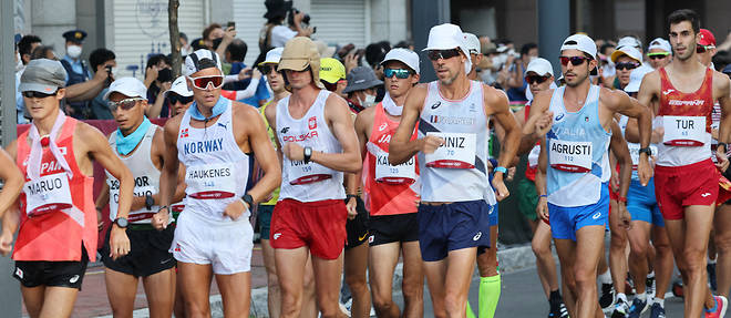 Pour le dernier 50 km marche olympique de sa carriere, le Francais Yohann Diniz a ete contraint d'abandonner.
