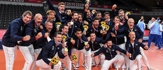 Premiere finale et premier sacre olympique pour les volleyeurs francais !  
