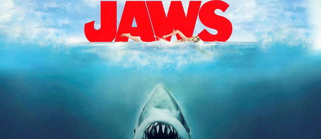 L'affiche originale des Dents de la mer : Jaws en version originale, par Steven Spielberg. Film phenomene de l'annee 1975, il allait bouleverser bien des codes a Hollywood et imposer le cineaste en nouveau roi du box-office.
