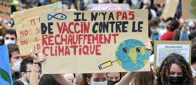 Manifestation pour le climat le 9 mai 2021 a Nantes.

