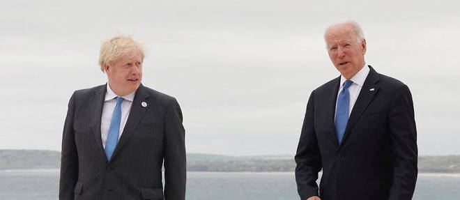 Joe Biden et Boris Johnson en juin 2021.
