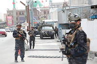 L'unité militaire Badri 313 des talibans surveille la fin des évacuations à Kaboul.
