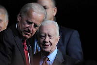 Joe Biden et Jimmy Carter en 2008.
