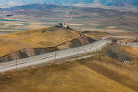 Le mur de béton que la Turquie construit sur une partie de sa frontière avec l'Iran (ici, dans la région de Van).
