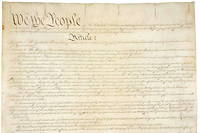             La Constitution des États-Unis, promulguée en 1787.
