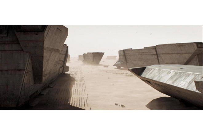 Proportions gigantesques, échelles vertigineuses : « Dune », le retour de la grande épopée SF.
 ©  WARNER BROS. - LEGENDARY ENTERTA / Collection ChristopheL via AFP