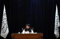 Le porte-parole des talibans Zabihullah Mujahid le 7 septembre 2021 à Kaboul.
