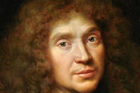  Jean-Baptiste Poquelin, dit Molière  (détail), de Pierre Mignard, huile sur toile, vers 1658. Il ne reste aucune trace de la première version (1664) du  Tartuffe , par laquelle le scandale est arrivé.
