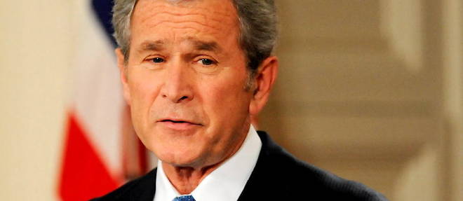 Le president americain George W. Bush en 2009 a la Maison-Blanche.
